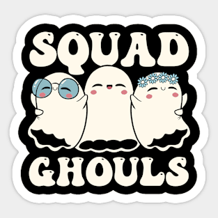 Squad Ghouls Halloween Cute Ghosts by Tobe Fonseca Sticker